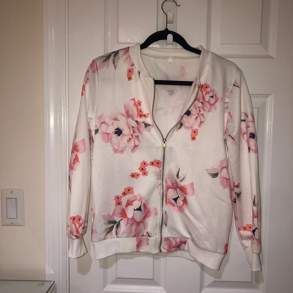 Floral bomber jacket